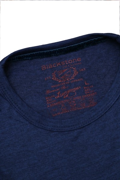 Finches Summer Regular Fit Navy Blue Cotton Jersey Round Neck T-Shirt For Men. - Image 5